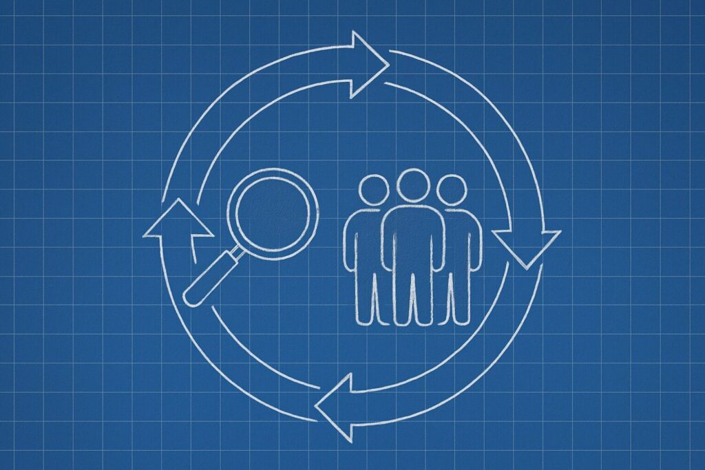 Blueprint of Adapt. Team, inspection, iteration.